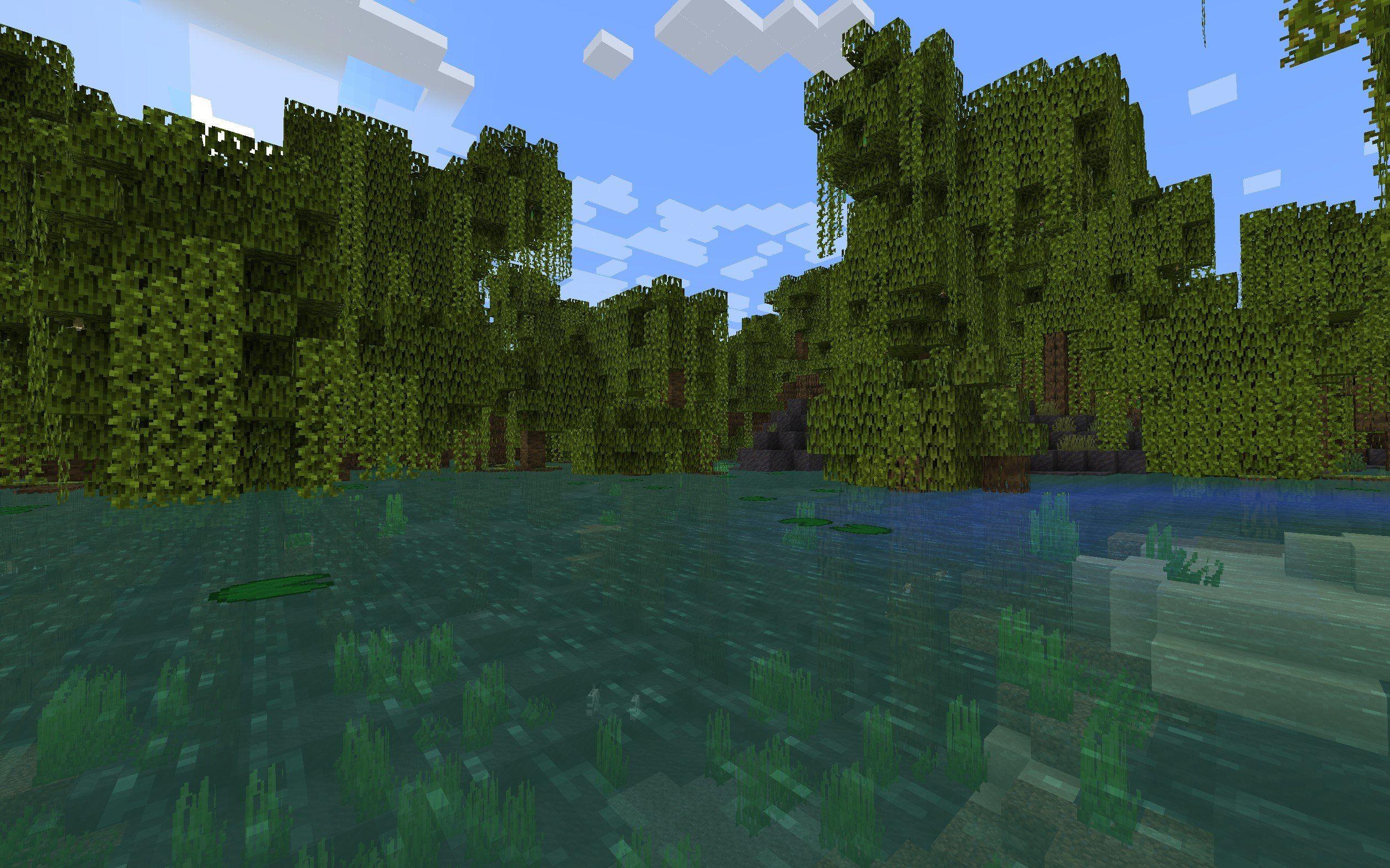 Новый биом в Minecraft - Мангровое болото  добавленное в версии 1.19