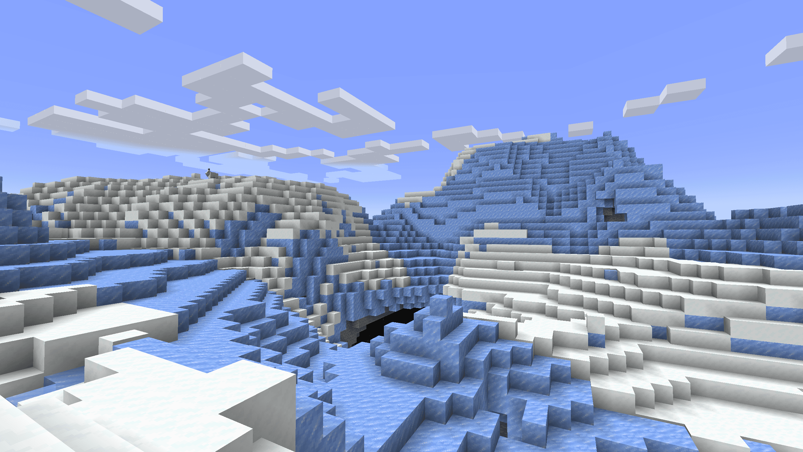 Frozen Peaks, a new biome in Minecraft 1.18