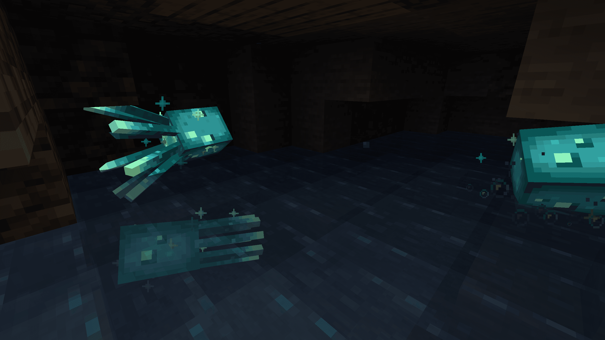 Светящийся спрут в майнкрафт 1.17 JustLauncher